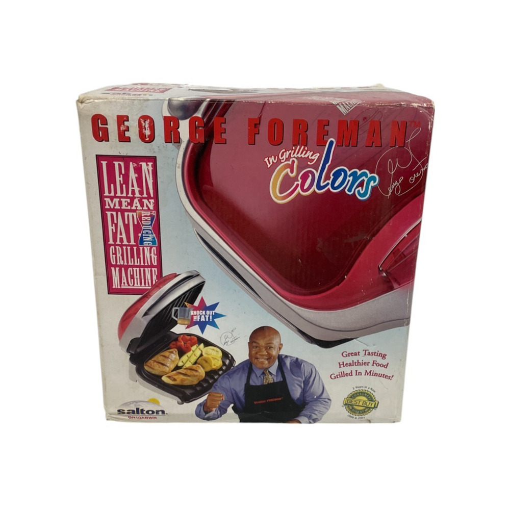 George Foreman in Grilling Colors Lean Mean Fat Grilling Machine Red GR10ABW